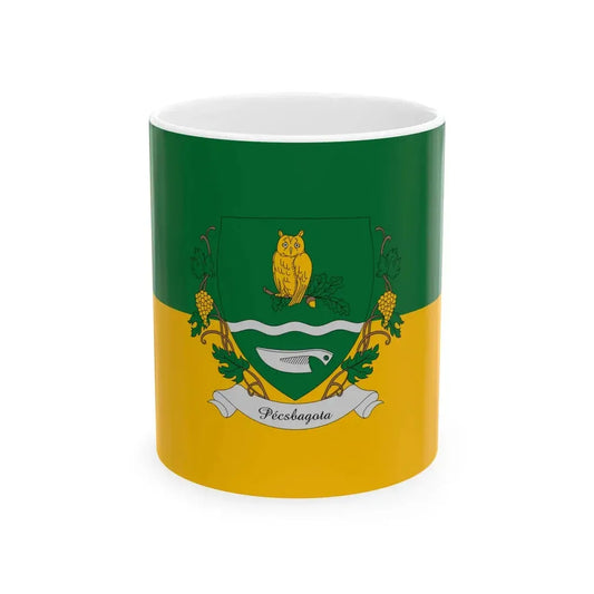 Flag of Pecsbagota (Hungary) White Coffee Mug 11oz - Go Mug Yourself