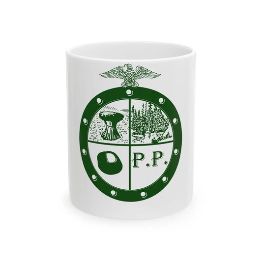 Flag of Pee Pee Township Ohio (United States) White Coffee Mug 11oz - Go Mug Yourself