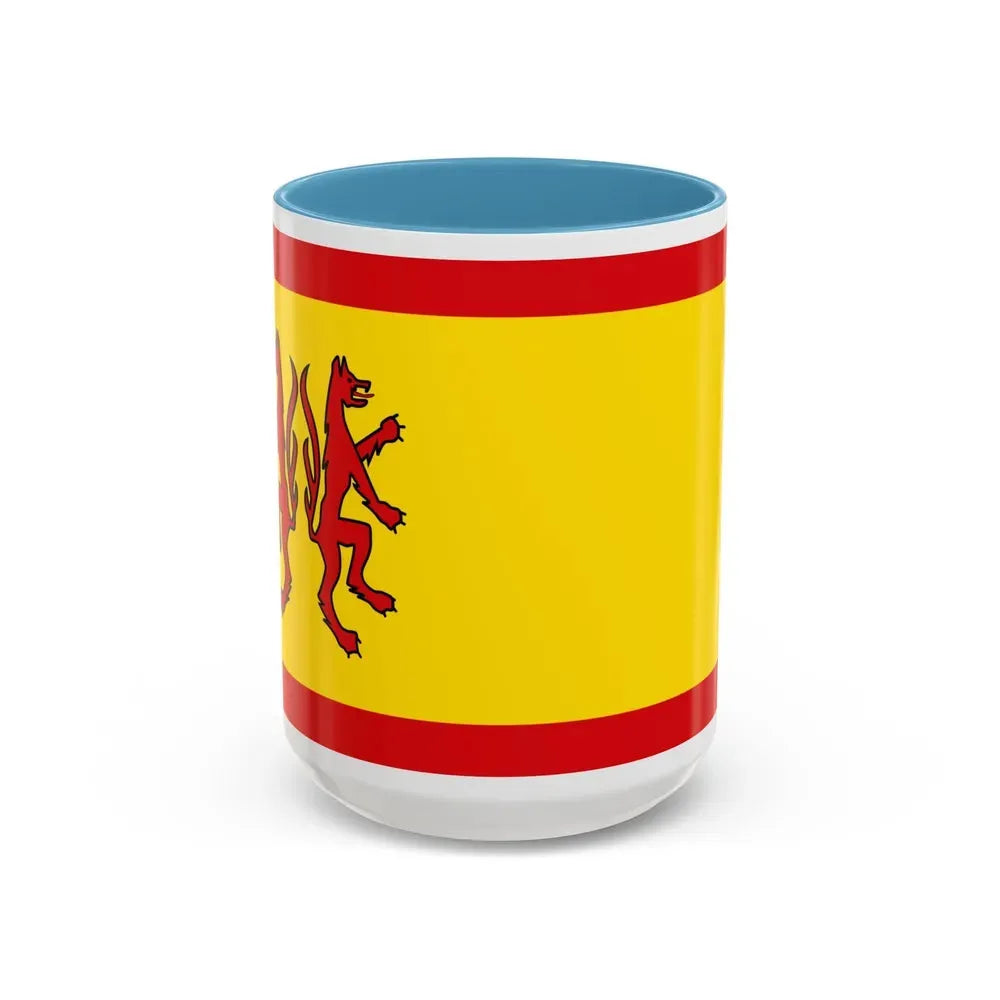 Flag of Peine Germany - Accent Coffee Mug 15oz Light Blue - Go Mug Yourself