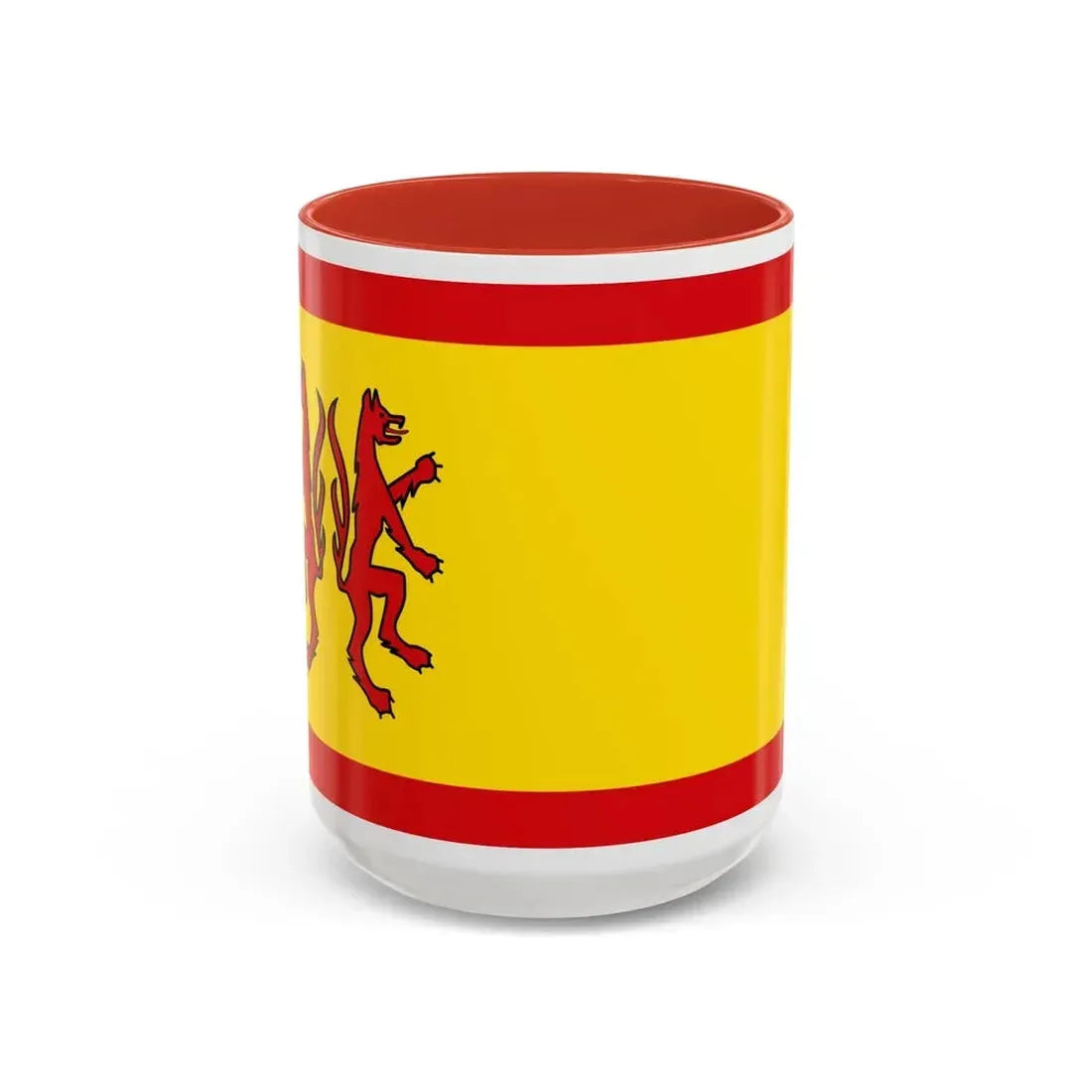 Flag of Peine Germany - Accent Coffee Mug 15oz Red - Go Mug Yourself