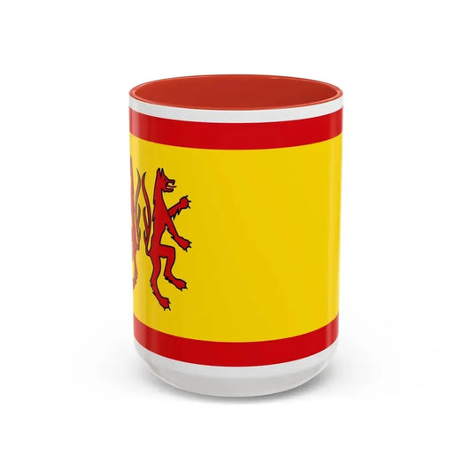 Flag of Peine Germany - Accent Coffee Mug 15oz Red - Go Mug Yourself