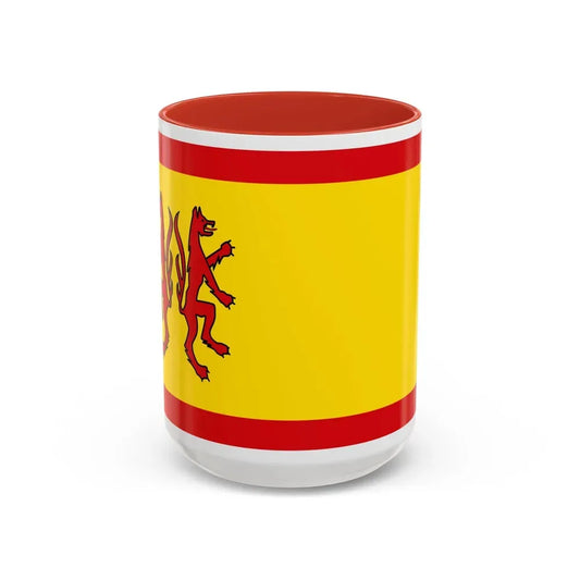 Flag of Peine Germany - Accent Coffee Mug 15oz Red - Go Mug Yourself