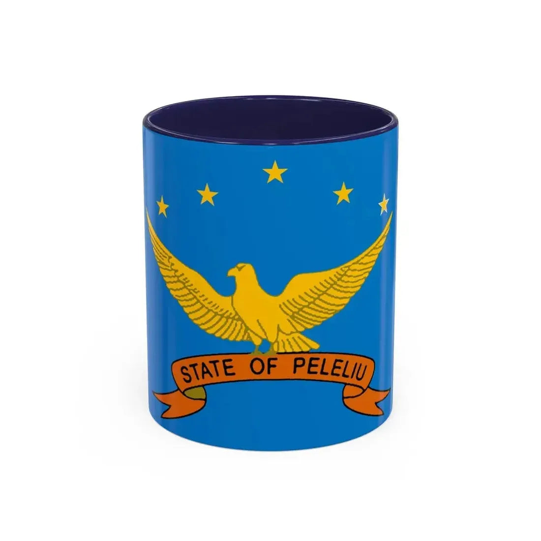 Flag of Peleliu Palau - Accent Coffee Mug 11oz Navy - Go Mug Yourself