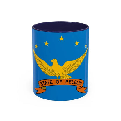 Flag of Peleliu Palau - Accent Coffee Mug 11oz Navy - Go Mug Yourself