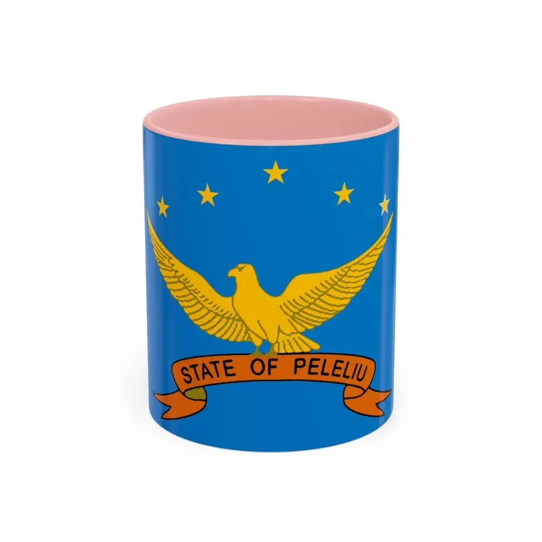 Flag of Peleliu Palau - Accent Coffee Mug 11oz Pink - Go Mug Yourself