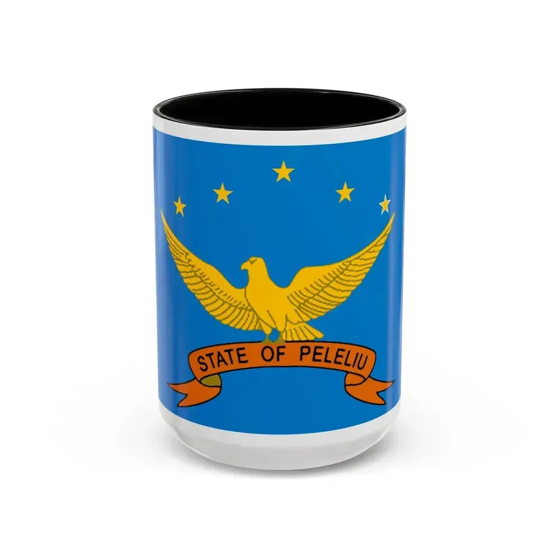 Flag of Peleliu Palau - Accent Coffee Mug 15oz Black - Go Mug Yourself