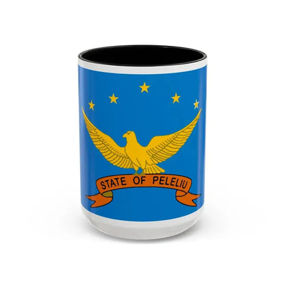 Flag of Peleliu Palau - Accent Coffee Mug 15oz Black - Go Mug Yourself