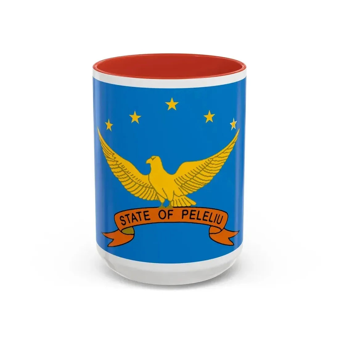 Flag of Peleliu Palau - Accent Coffee Mug 15oz Red - Go Mug Yourself