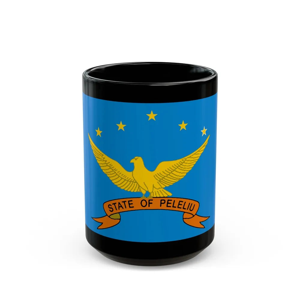 Flag of Peleliu Palau - Black Coffee Mug-15oz-Go Mug Yourself