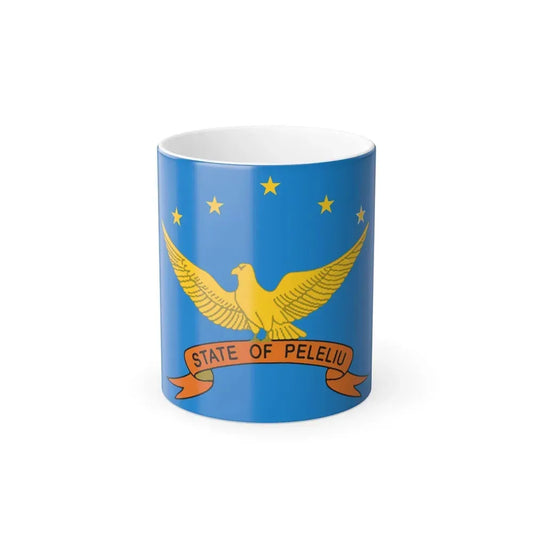 Flag of Peleliu Palau - Color Changing Coffee Mug 11oz - Go Mug Yourself