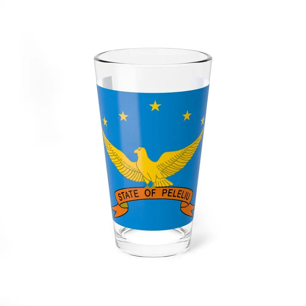 Flag of Peleliu Palau - Pint Glass 16oz 16oz - Go Mug Yourself
