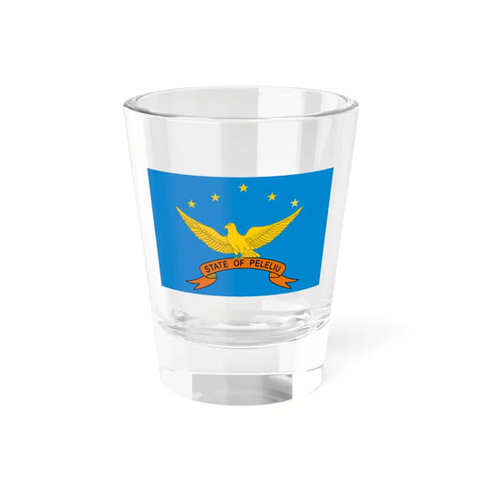 Flag of Peleliu Palau - Shot Glass 1.5oz 1.5oz - Go Mug Yourself