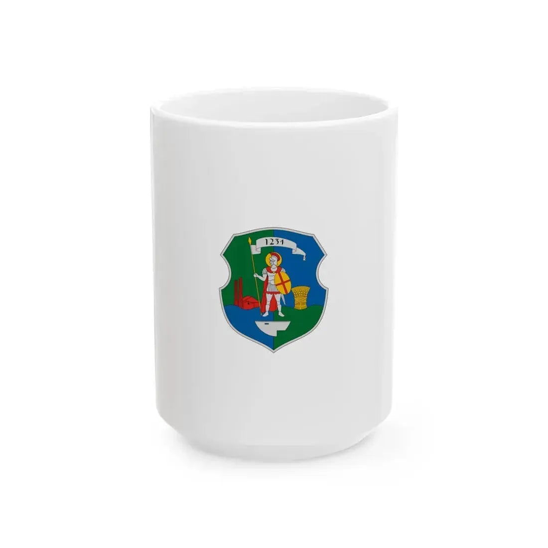 Flag of Pely vertical (Hungary) White Coffee Mug 15oz - Go Mug Yourself