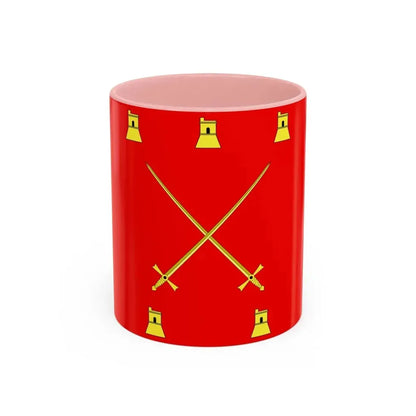Flag of Pembroke Malta - Accent Coffee Mug 11oz Pink - Go Mug Yourself