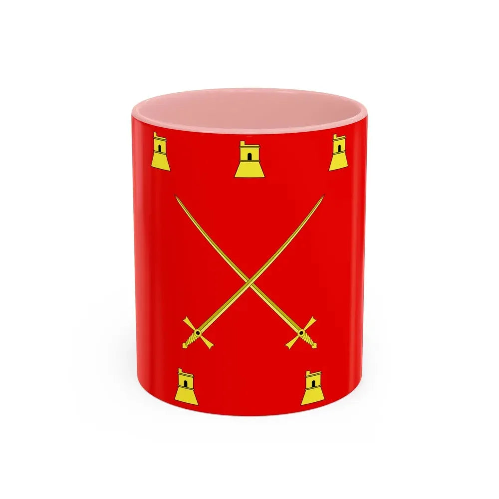 Flag of Pembroke Malta - Accent Coffee Mug 11oz Pink - Go Mug Yourself