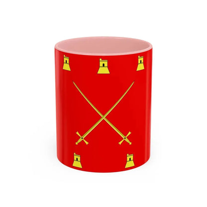 Flag of Pembroke Malta - Accent Coffee Mug 11oz Pink - Go Mug Yourself