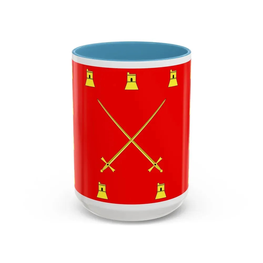 Flag of Pembroke Malta - Accent Coffee Mug 15oz Light Blue - Go Mug Yourself