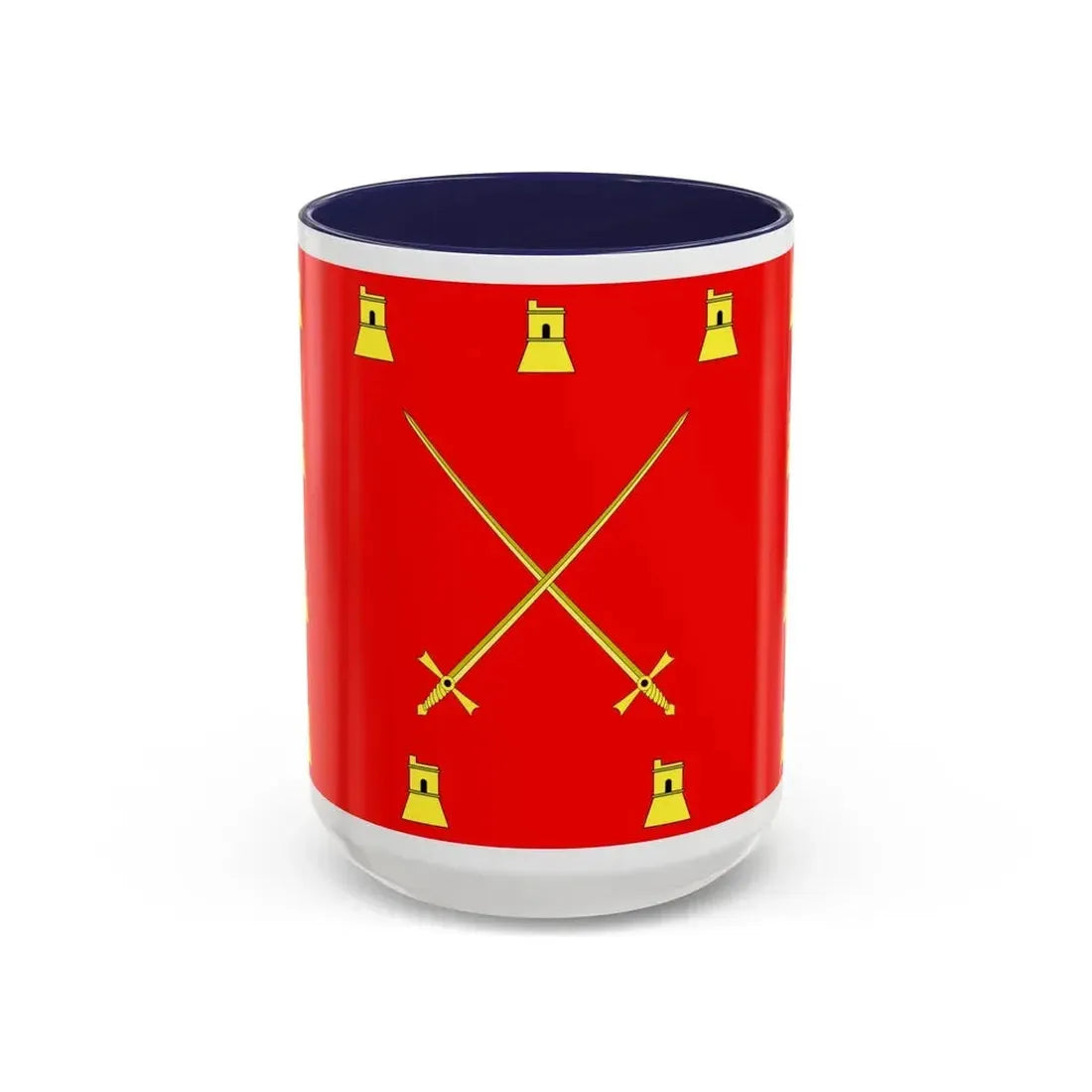 Flag of Pembroke Malta - Accent Coffee Mug 15oz Navy - Go Mug Yourself