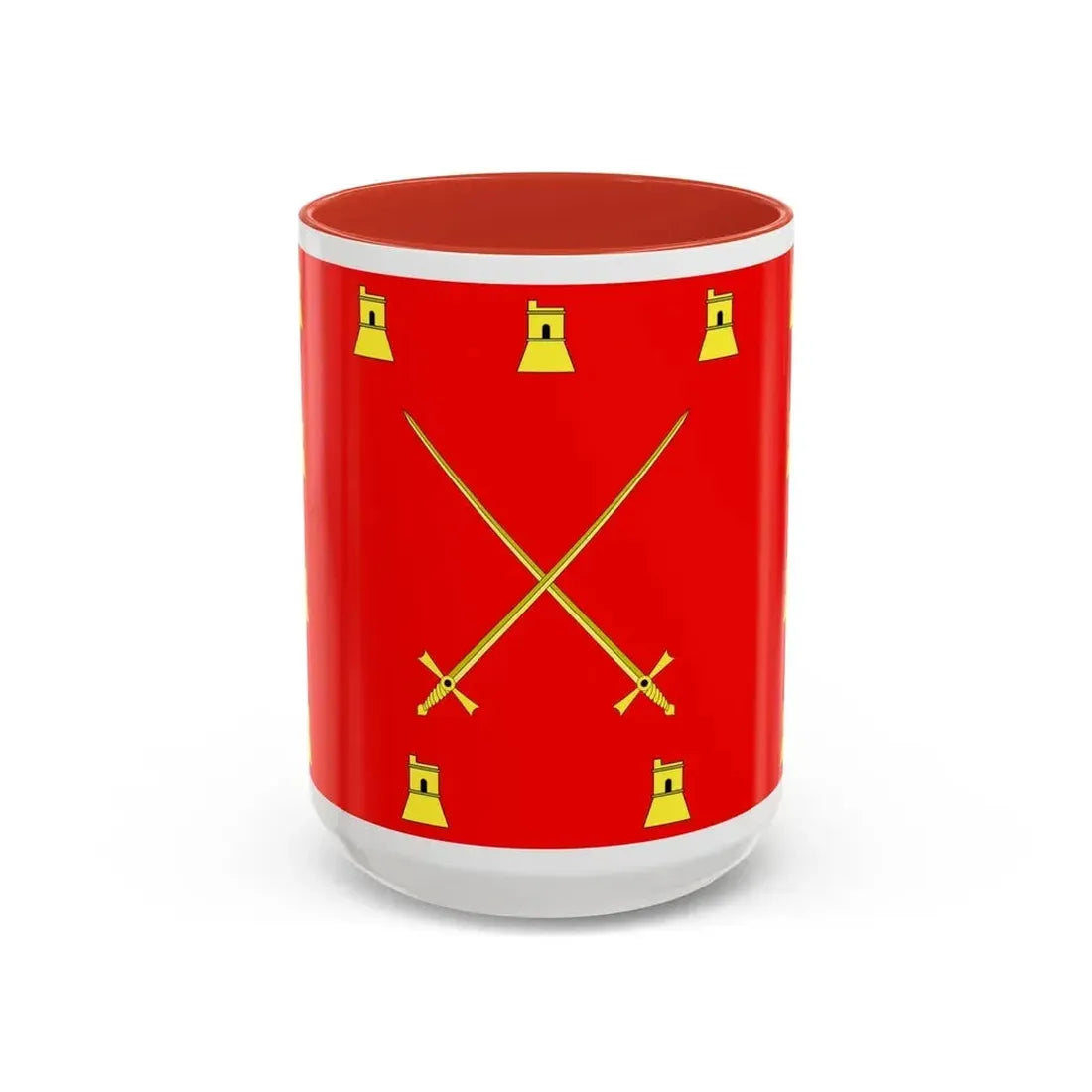 Flag of Pembroke Malta - Accent Coffee Mug 15oz Red - Go Mug Yourself