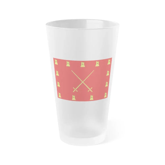 Flag of Pembroke Malta - Frosted Pint Glass 16oz 16oz Frosted - Go Mug Yourself