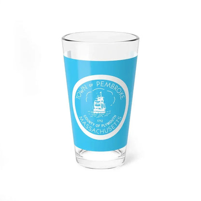 Flag of Pembroke, Massachusetts - Pint Glass 16oz 16oz - Go Mug Yourself
