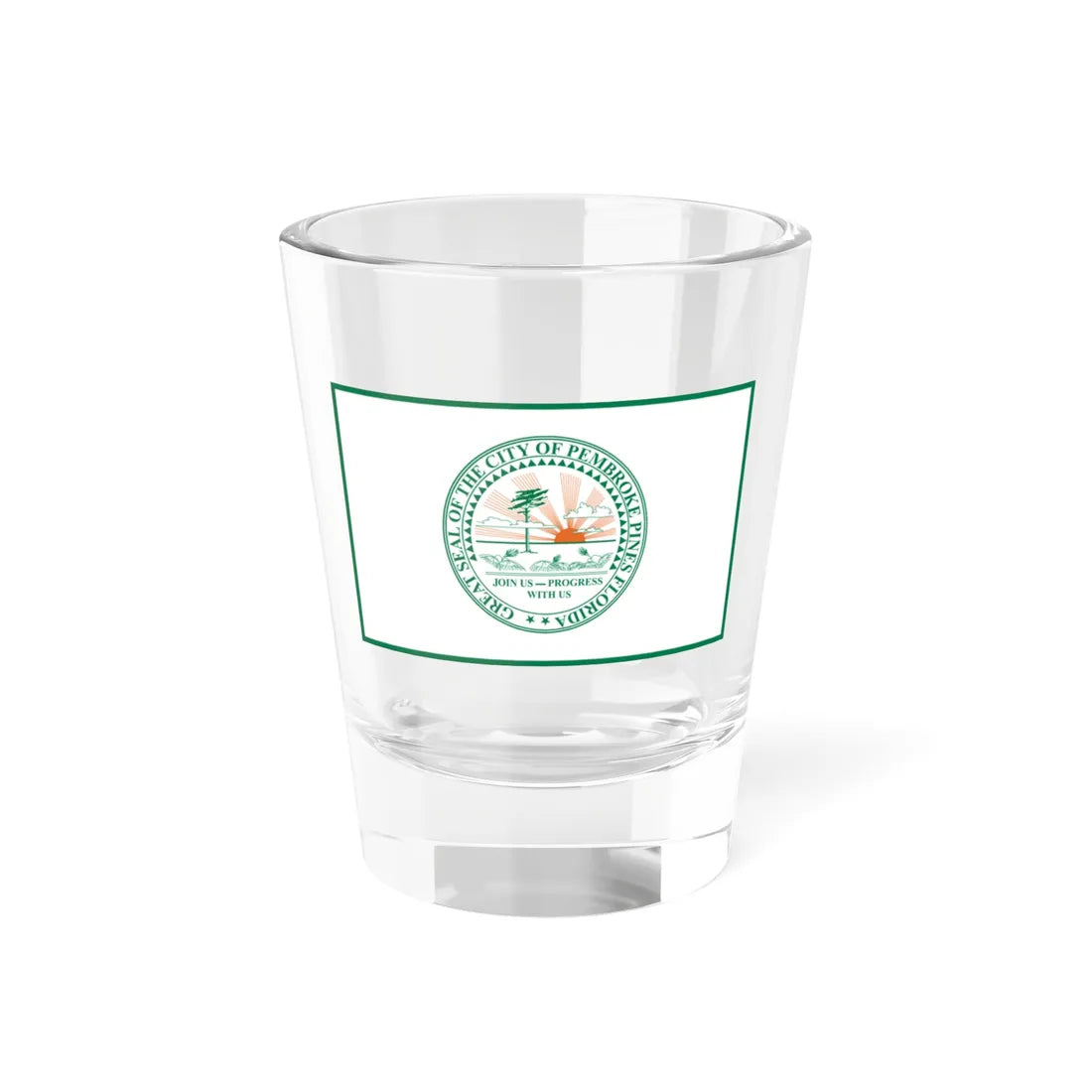 Flag of Pembroke Pines Florida (United States) Shot Glass 1.5oz 1.5oz - Go Mug Yourself