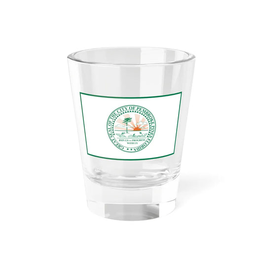 Flag of Pembroke Pines Florida (United States) Shot Glass 1.5oz 1.5oz - Go Mug Yourself