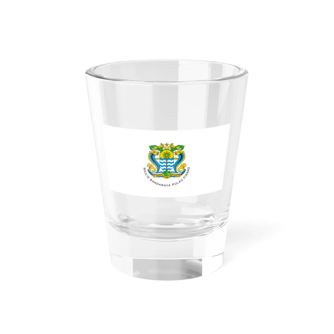 Flag of Penang Island City Council (Malaysia) Shot Glass 1.5oz 1.5oz - Go Mug Yourself