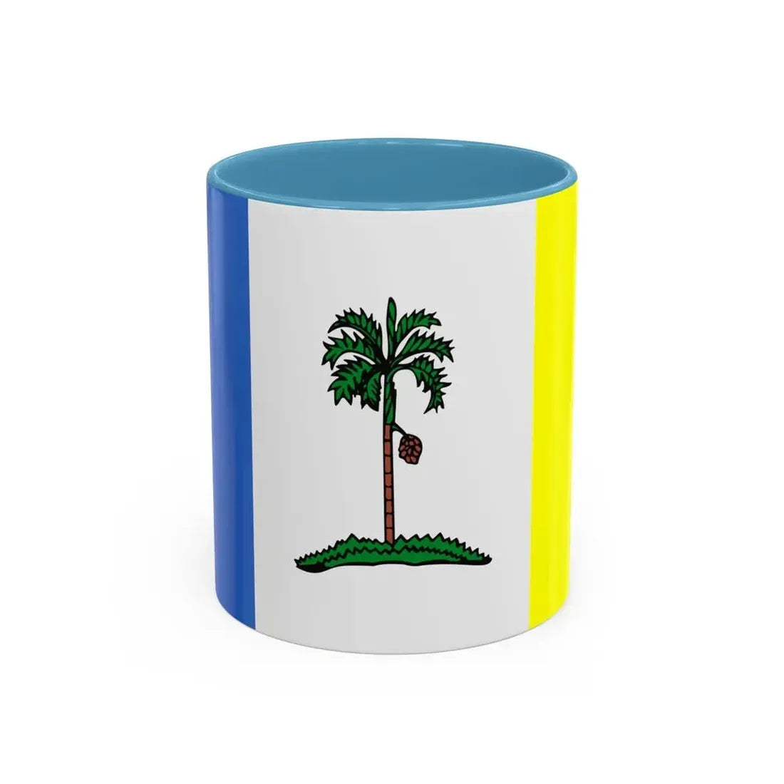 Flag of Penang Malaysia - Accent Coffee Mug 11oz Light Blue - Go Mug Yourself
