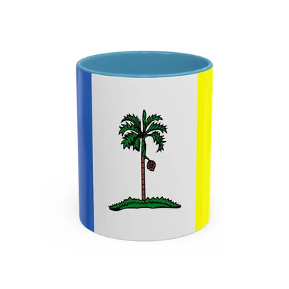 Flag of Penang Malaysia - Accent Coffee Mug 11oz Light Blue - Go Mug Yourself