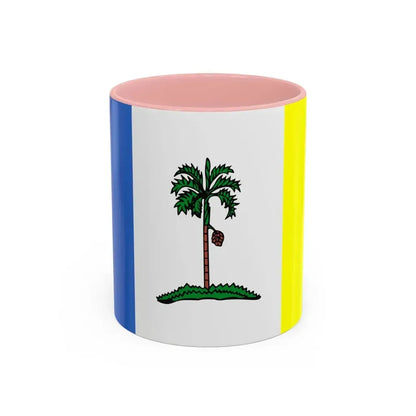 Flag of Penang Malaysia - Accent Coffee Mug 11oz Pink - Go Mug Yourself
