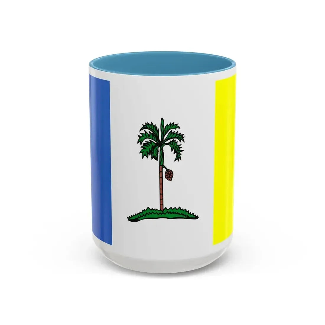 Flag of Penang Malaysia - Accent Coffee Mug 15oz Light Blue - Go Mug Yourself