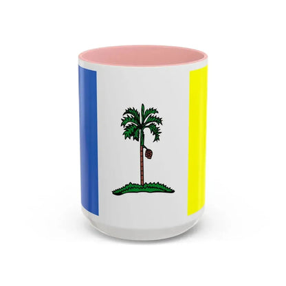 Flag of Penang Malaysia - Accent Coffee Mug 15oz Pink - Go Mug Yourself
