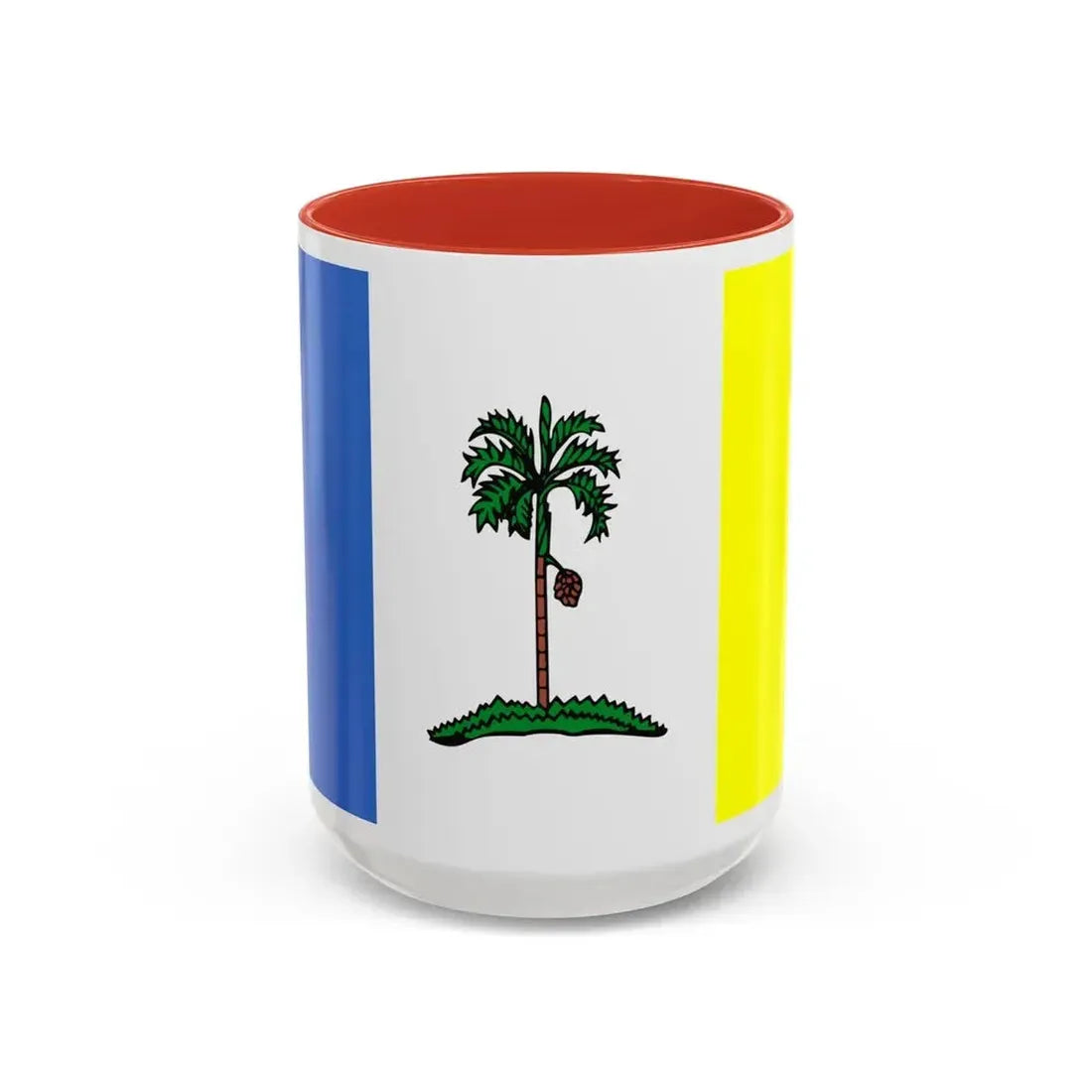 Flag of Penang Malaysia - Accent Coffee Mug 15oz Red - Go Mug Yourself