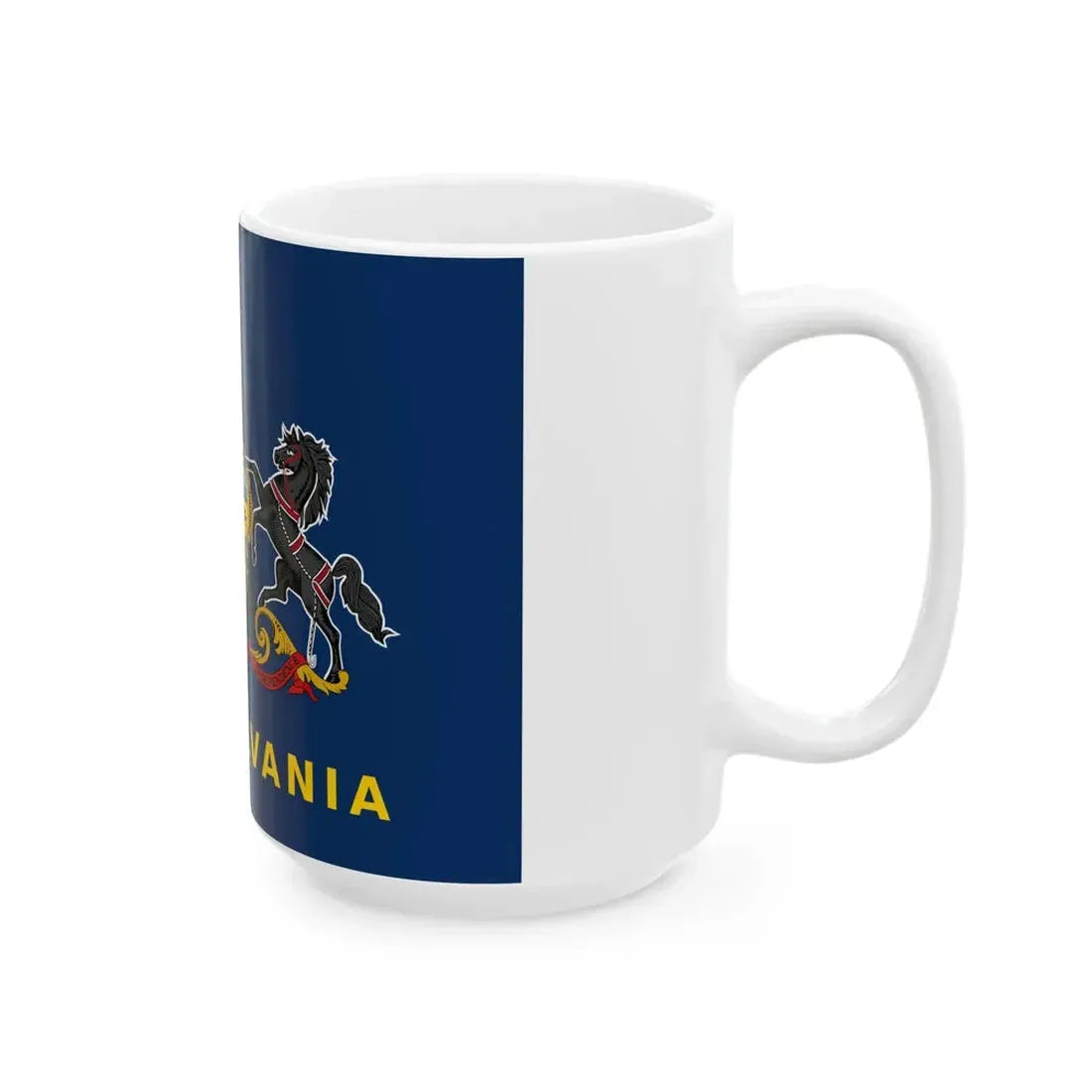 Flag of Pennsylvania with name added below 2004 Proposal (United States) White Coffee Mug - Go Mug Yourself