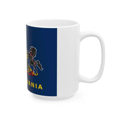 Flag of Pennsylvania with name added below 2004 Proposal (United States) White Coffee Mug - Go Mug Yourself