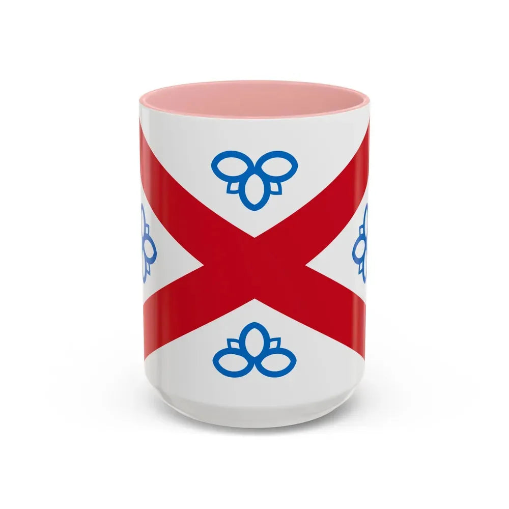 Flag of Penrith UK - Accent Coffee Mug 15oz Pink - Go Mug Yourself