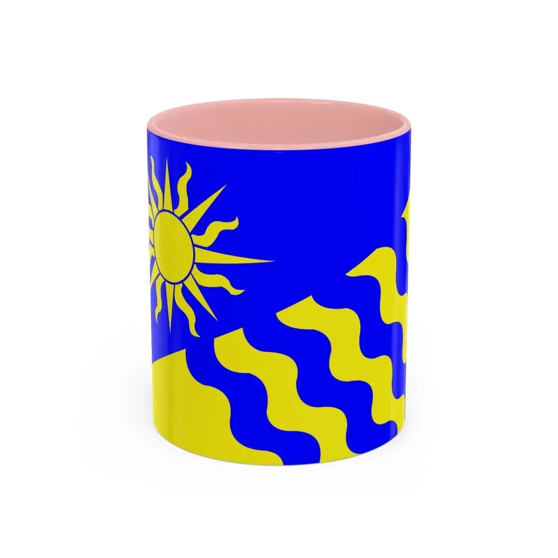 Flag of Penticton BC Canada - Accent Coffee Mug 11oz Pink - Go Mug Yourself