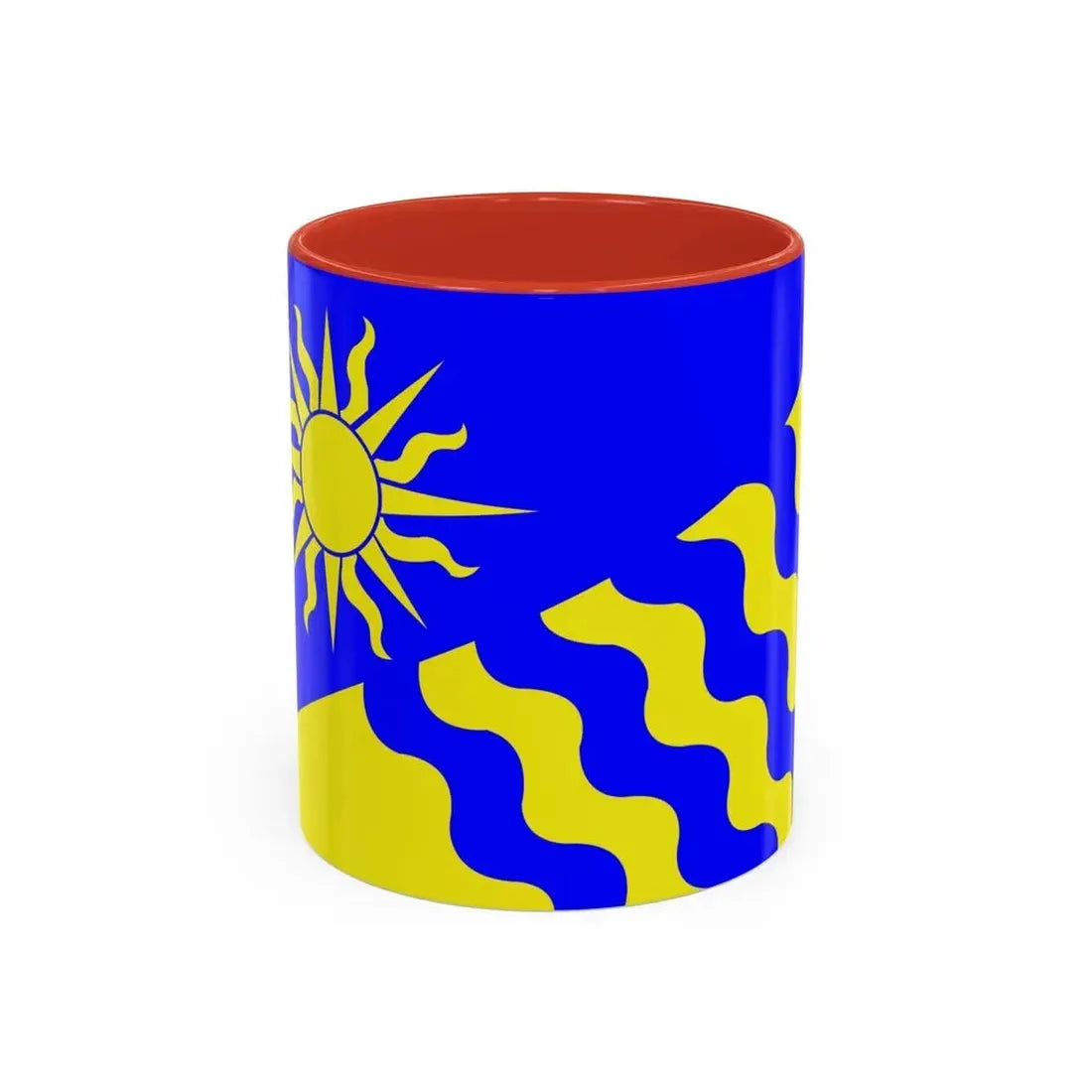 Flag of Penticton BC Canada - Accent Coffee Mug 11oz Red - Go Mug Yourself