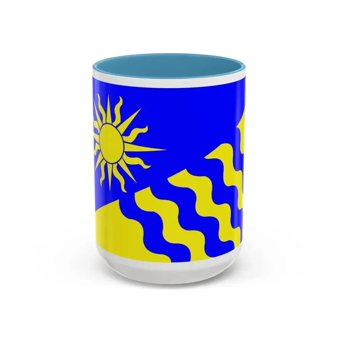Flag of Penticton BC Canada - Accent Coffee Mug 15oz Light Blue - Go Mug Yourself