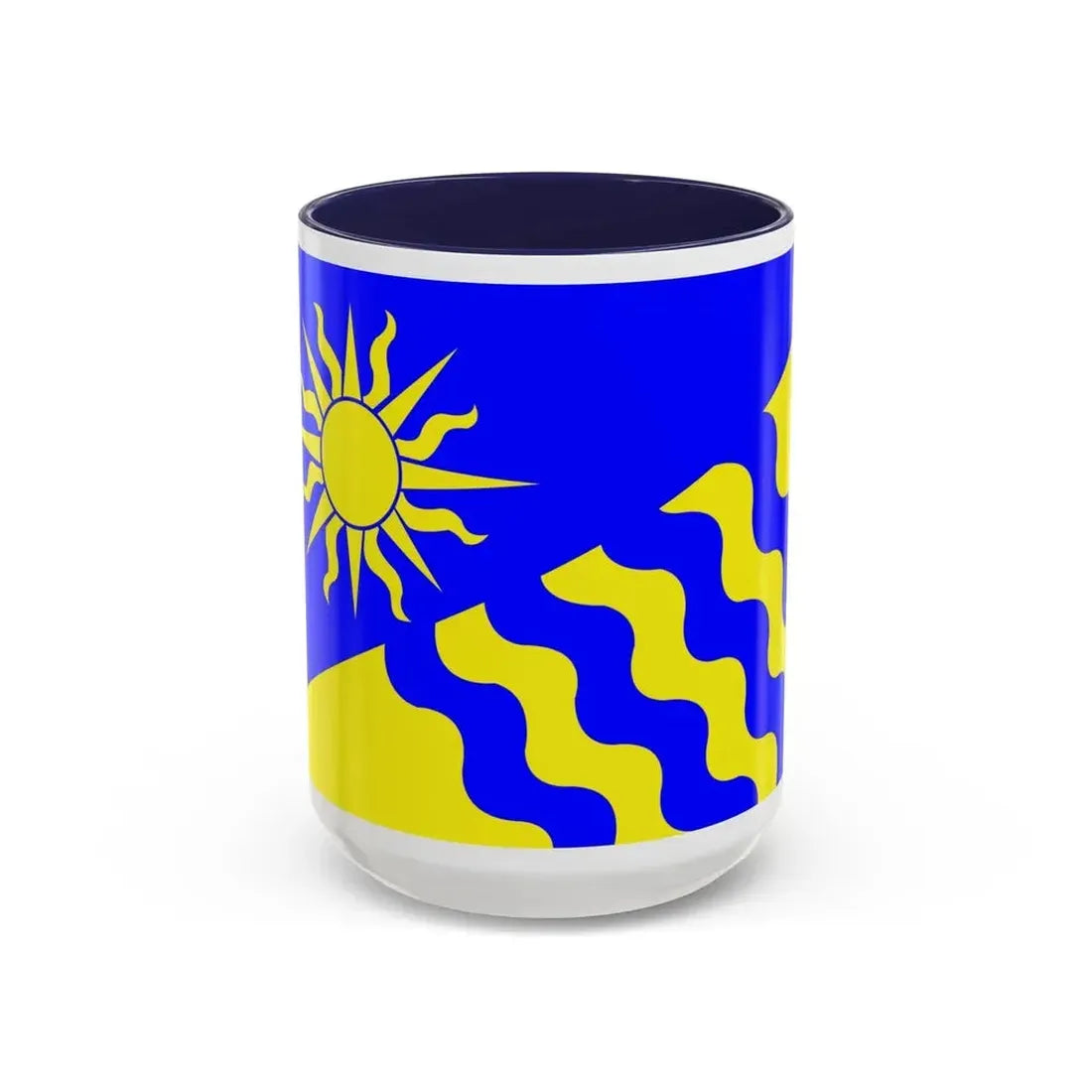 Flag of Penticton BC Canada - Accent Coffee Mug 15oz Navy - Go Mug Yourself