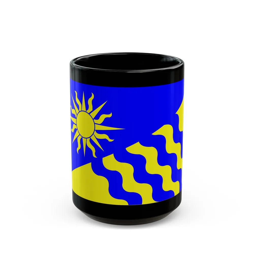 Flag of Penticton BC Canada - Black Coffee Mug-15oz-Go Mug Yourself