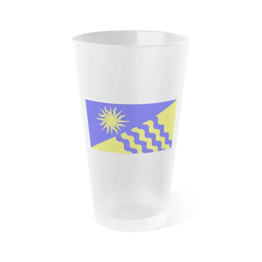 Flag of Penticton BC Canada - Frosted Pint Glass 16oz 16oz Frosted - Go Mug Yourself