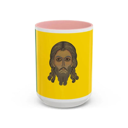 Flag of Penza Oblast Russia - Accent Coffee Mug 15oz Pink - Go Mug Yourself