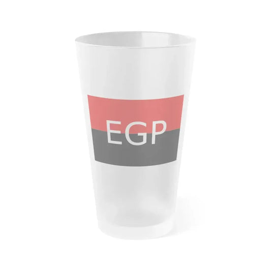 Flag of People's Guerrilla Army EGP - Frosted Pint Glass 16oz 16oz Frosted - Go Mug Yourself