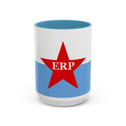 Flag of People's Revolutionary Army ERP - Accent Coffee Mug 15oz Light Blue - Go Mug Yourself