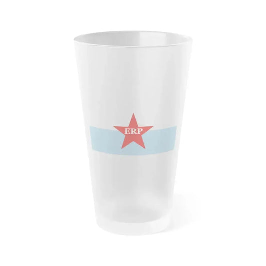 Flag of People's Revolutionary Army ERP - Frosted Pint Glass 16oz 16oz Frosted - Go Mug Yourself