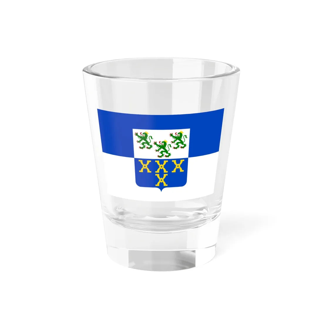 Flag of Pepinster (Belgium) (Coat of Arms) Shot Glass 1.5oz 1.5oz - Go Mug Yourself