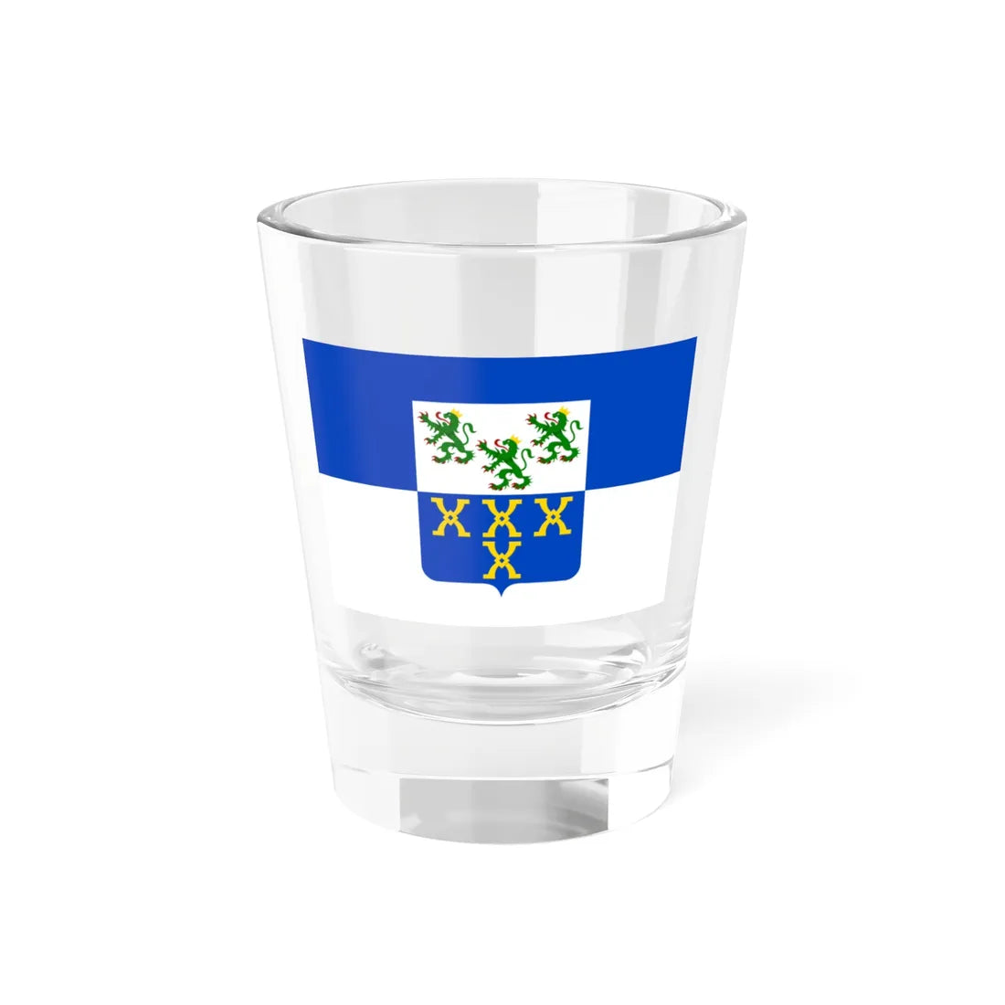 Flag of Pepinster (Belgium) Shot Glass 1.5oz 1.5oz - Go Mug Yourself
