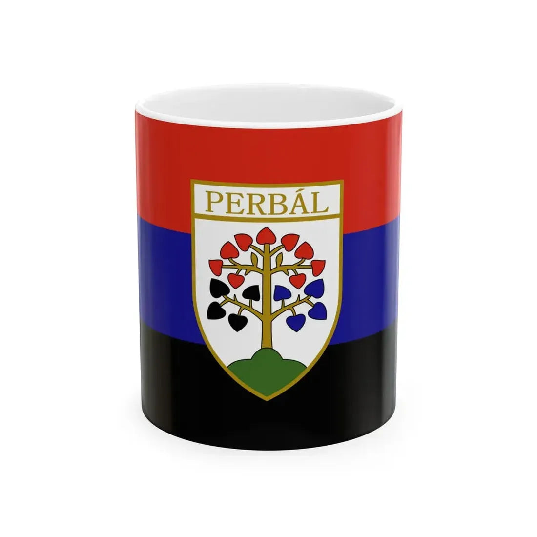 Flag of Perbal (Hungary) White Coffee Mug 11oz - Go Mug Yourself